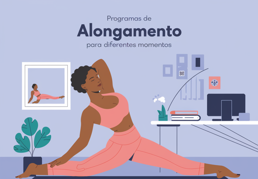 Imagem de ilustração de um programa para prática de alongamentos diários